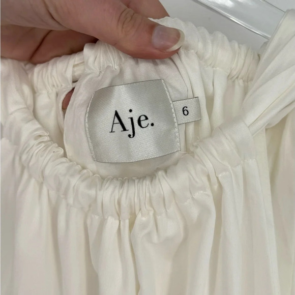 Aje Revolve Henriette Tie-Neck Halter Cut-Out Waist Midi Dress Small Ivory - Picture 9 of 15